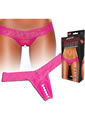 Hustler Toys Crotchless Stimulating Panties Thong with Pearl Pleasure Beads