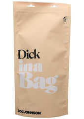 In A Bag Dick Dildo with Balls - Clear - 6in
