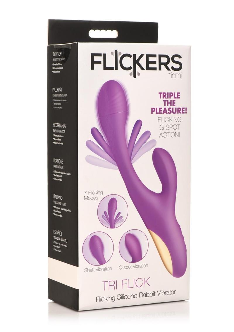 Inmi Tri-Flick Flicking Rechargeable Silicone Rabbit Vibrator  CD Universe