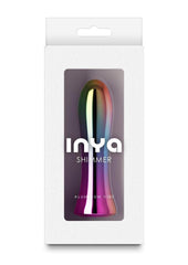 Inya Shimmer Rechargeable Steel Vibrator - Metal/Multicolor