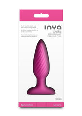 Inya Swirl Rechargeable Silicone Ribbed Anal Plug