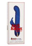 Jack Rabbit Signature Heated Silicone Thrusting G Rabbit Rechargeable Vibrator - Blue