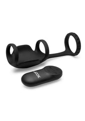 Jock Blitz Vibrating Penis Sleeve Rechargeable Silicone Cock Ring with Remote Control