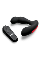 Jock P-Force Milking Rechargeable Silicone Prostate Vibrator W/ Remote Control - Black