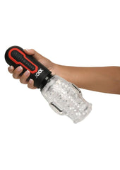 Jock Spinning and Thrusting Rechargeable Masturbator with 2 Bullets