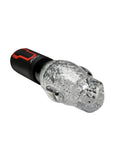 Jock Spinning and Thrusting Rechargeable Masturbator with 2 Bullets - Black/Clear/Red