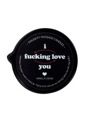 Kama Sutra Naughty Note I F*cking Love You 2oz Massage Candle with Pour Spout Tin
