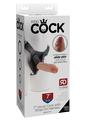 King Cock Uncut Cock Dildo with Strap-On Harness