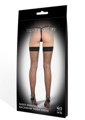 Lapdance Legs Rhinstone Back Seam Q