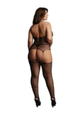 Le Desir Suspender Fishnet Choker Bodystocking