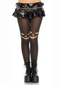 Leg Avenue Jack O' Lantern Opaque Tights - Black - One Size