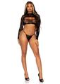 Leg Avenue Lace Keyhole Crop Top and G-String