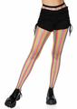 Leg Avenue Neon Rainbow Striped Fishnet Pantyhose