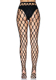 Leg Avenue Rhinestone Jumbo Pothole Net Tights - Black - One Size