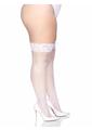 Leg Avenue Spandex Industrial Net Thigh Highs with Stay Up Silicone Lace Top