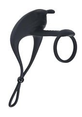 Levelz Adjustable Bunny Vibrating Rechargeable Silicone Lasso Cock Ring and Shaft Loop
