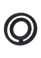 Levelz Classic Grooved Silicone Cock and Ball Ring - Black