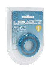 Levelz Classic Grooved Silicone Cock and Ball Ring - Teal