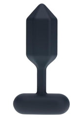 Levelz Hexagonal Vibrating Silicone Rechargeable Anal Plug - Black - Large