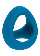 Levelz Soft Tri O Silicone Cock Ring - Teal