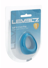 Levelz Soft Tri O Silicone Cock Ring - Teal