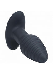 Levelz Vibrating and Rotating Ribbed Silicone Rechargeable Anal Plug with Remote Control