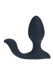 Levelz Vibrating and Rotating Silicone Rechargeable Anal Plug with Ball Stimulator - Black
