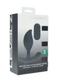Levelz Vibrating Liquid Silicone Rechargeable Anal Plug with Remote Control - Black