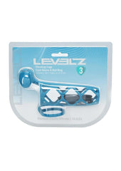 Levelz Vibrating Silicone Rechargeable Cock Cage and Ball Ring - Teal