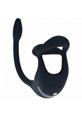 Levelz Vibrating Silicone Rechargeable Tri O Cock Ring with Prostate Stimulator and Remote Control