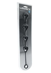 Levelz Waterdrop Silicone Anal Balls - Black - Large - 40mm