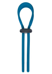 Levelz Wide Adjustable Silicone Lasso Cock Ring - Teal - 5mm