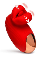 Lickgasm Mini Kisses Kissing and Vibrating Rechargeable Silicone Clitoral Stimulator - Red