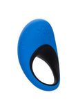 Link Up Remote Max Rechargeable Silicone Dual Stimulating Cock Ring with Remote Control - Black/Blue