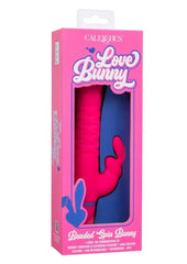 Love Bunny Beaded Spin Bunny Rechargeable Silicone Dual Motor Vibrator - Pink