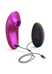 Love to Love Dreamer Silicone Rechargeable Sense Touch Vibrator with Remote - Iridescent