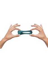 Flux Ring Silicone Cock Ring - Teal Me