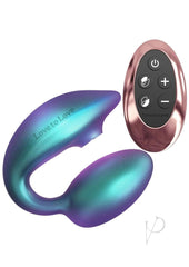 Love to Love Wonderlover Rechargeable Silicone Dual Vibrator with Remote - Iridescent - Turquoise