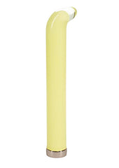 Loveline Aurora 10 Function G-Spot Rechargeable Glass Vibrator - Yellow - 6.3in