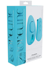 Loveline Celeste Rechargeable Silicone Panty Vibe with Remote - Blue