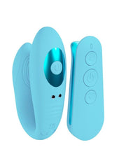 Loveline Charme Rechargeable Silicone Dual Motor Vibrator - Blue