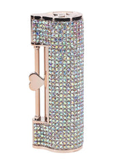 Loveline Diamond Lipstick Rechargeable Silicone Vibrator with Interchangeable Heads