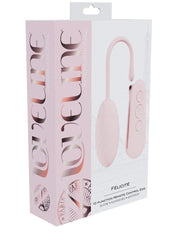 Loveline Felicite 10 Function Silicone Rechargeable Egg Vibe with Remote Control - Pink