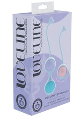 Loveline Pelvifit 10 Function Vibrating Interchangeable Rechargeable Silicone Strength Weighted Kegel Kit - Assorted Colors - 5 Piece