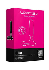 Lovense Glint App Controlled Touch Responsive Thrusting Rechargeable Silicone Butt Plug - Black