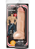 Loverboy Bad Boy Next Door Vibrating Dildo with Balls - Flesh/Vanilla - 13in