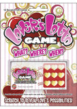 Lovers Lotto Game Scratch N Play Sex Game Carded