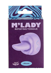 M'lady Rotating Tongue Silicone Rechargeable Clitoral Stimulator - Lilac/Purple