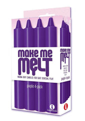 Make Me Melt Drip Candles - Purple - 4 Pack