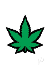Marijuana Leaf Green Enamel Pin - Black/Green
